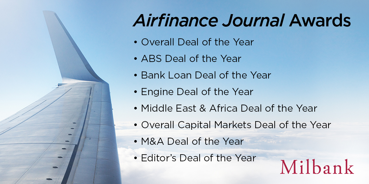 Milbank Awarded Eight Deals of the Year by Airfinance Journal