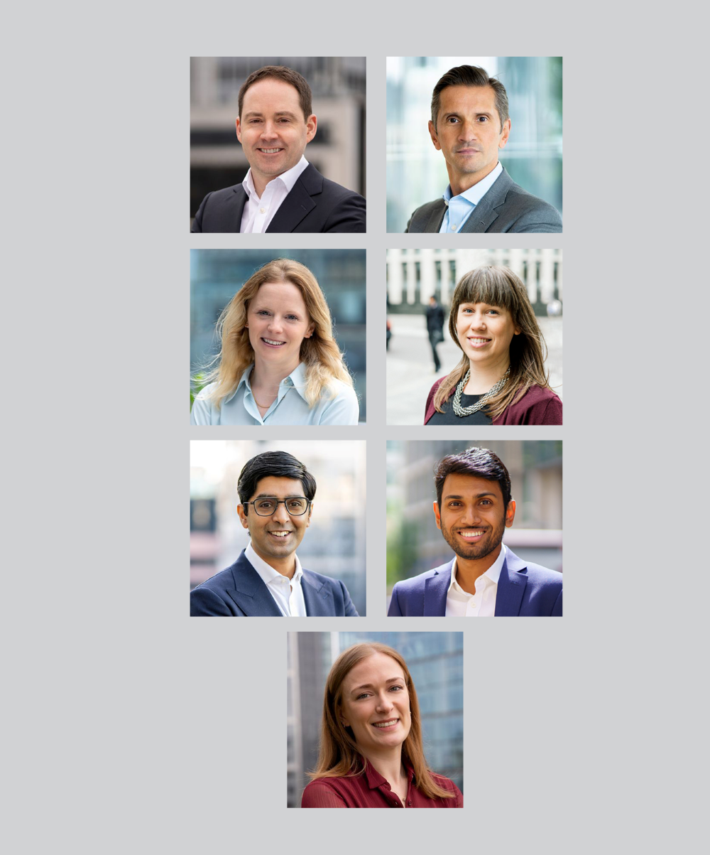 London Careers Team (James McClymont, Tom Canning, Claire Bridcut, Kate Colman, Munib Hussain, Sarbajeet Nag, Lara Watt)
