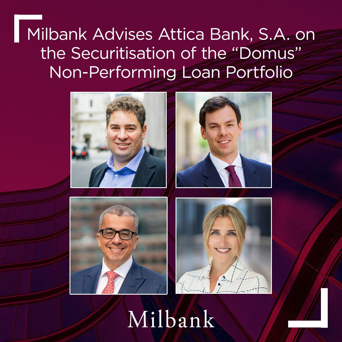 Milbank Advises Attica Bank, S.A. on the Securitisation of the “Domus ...