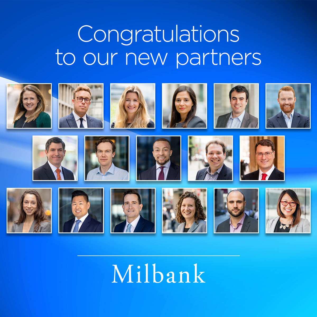 Milbank Announces 2025 New Partners
