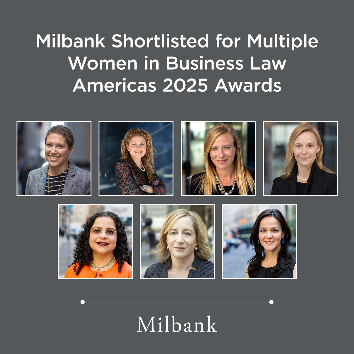 Milbank Shortlisted for Multiple Women in Business Law Americas 2025 Awards